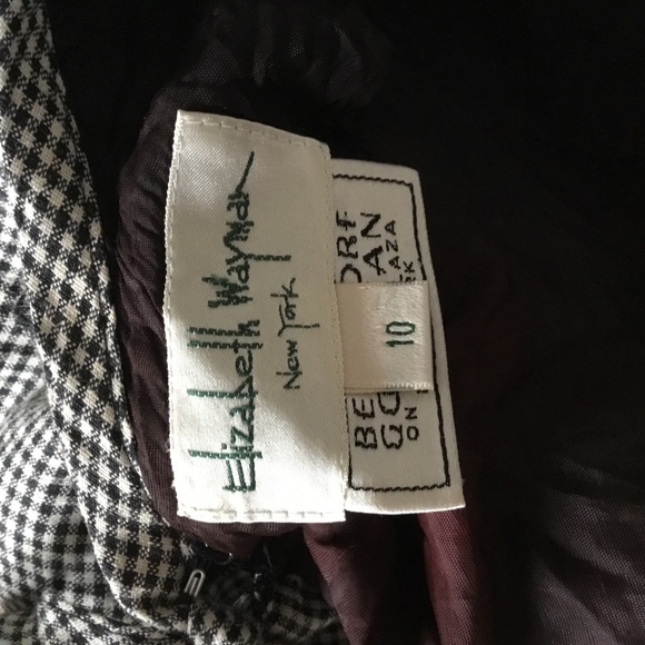 Vintage 90s does 60s Italian linen backless gingham polka dot shift dress - Picture 9 of 9